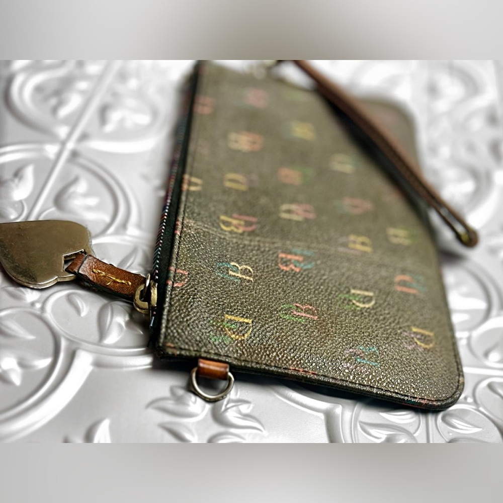 Dooney & Bourke Multicolor Logo Wristlet with Heart Charm - Picture 8 of 8